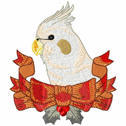 Parrots Embroidery Design 4